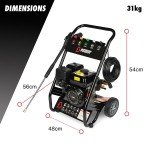 Bimson 2900PSI Petrol Pressure Washer with Nozzles