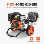 VEVOR 3400 PSI Gas Pressure Washer with Accessories