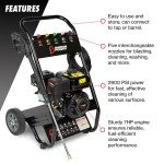 Bimson 2900PSI Petrol Pressure Washer with Nozzles