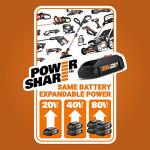 WORX Hydroshot 20V Portable Power Cleaner 320 PSI