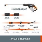 WORX 20V Hydroshot with Soap Bottle and Brush