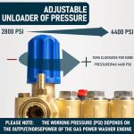 Hourleey 4400PSI Horizontal Triplex Pressure Washer Pump