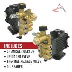 ROP Shop 3/4" Shaft Triplex Pump for Pressure Washers