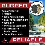 ROP Shop 3600 PSI Pressure Washer Pump, 2.5 GPM