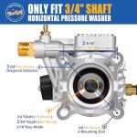 TOOLCY 3/4" Shaft Horizontal Pressure Washer Pump