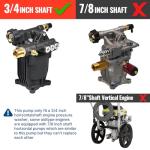 YAMATIC 3/4" Shaft Horizontal Pressure Washer Pump