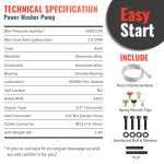 YAMATIC 3/4" Shaft Horizontal Pressure Washer Pump