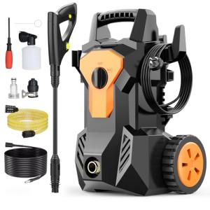 1600W Electric Pressure Washer with Adjustable Nozzle