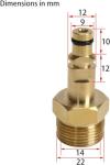Brass M22 Quick Connect Pressure Washer Adapter