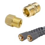 Brass Pressure Washer Coupler Set 22mm to 15mm