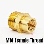 Brass M14 Female to M22 Male Pressure Washer Connector
