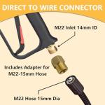 Brass Pressure Washer Coupler Set 22mm to 15mm