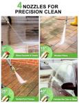 Powerful Pressure Washer with 4 Nozzles and Hose