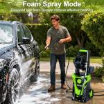2000W Pressure Washer with Foam Cannon and Nozzles