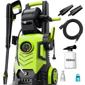Adjustable Pressure Washer with Touch Screen & Foam Cannon
