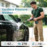 Viugreum Cordless Electric Pressure Washer with Nozzle