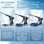 Cordless 6-in-1 Portable Pressure Washer with Batteries