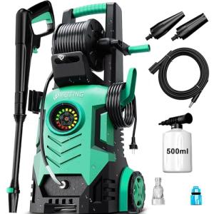 Adjustable Pressure Washer with Foam Cannon and Nozzles