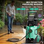 Adjustable Pressure Washer with Foam Cannon and Nozzles