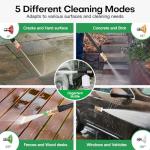 Chiidou 1800W Electric Pressure Washer with 4 Nozzles