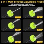 Cordless 6-in-1 Portable Pressure Washer with Battery