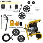 Electric Start Pressure Washer 3400 PSI with Nozzles