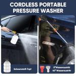 Cordless 21V High Pressure Washer with Nozzle