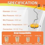 Tool Daily 20" Pressure Washer Surface Cleaner Attachment