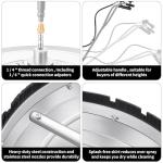 DAIMOT 4-Wheel Stainless Steel Surface Cleaner