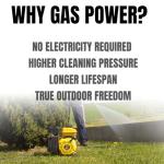 3000 PSI Petrol Pressure Washer - Lightweight & Powerful