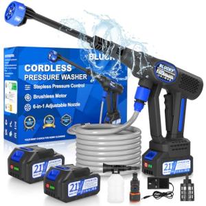 Cordless 6-in-1 Portable Pressure Washer with Batteries