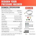 YAMATIC Vertical Pressure Washer Pump, 2600-3100 PSI