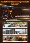 Portable 8-in-1 Cordless Pressure Washer, 725 PSI