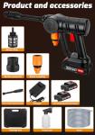 Portable 8-in-1 Cordless Pressure Washer, 725 PSI
