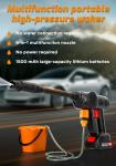 Portable 8-in-1 Cordless Pressure Washer, 725 PSI