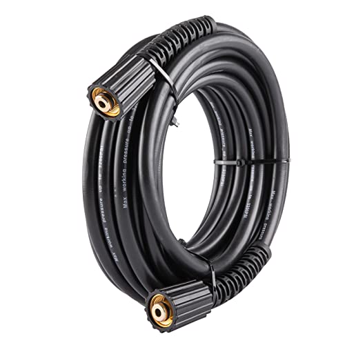 Clean Strike Professional 1/4in x 30ft High Flex Hose, Pressure Washer Flex Hose with Threaded Connectors for Easy Attachment and Removal, 3200 PSI Rated