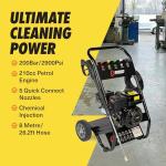 Bimson 2900PSI Petrol Pressure Washer with 5 Nozzles
