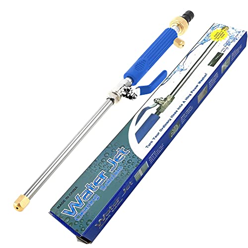 Hydro Jet Wand, Hillylolly High Pressure Wand, Portable Hydro Jet High Pressure Power Washer Gun, deep Jet Power Washer Wand, with Connection adapter and Nozzle, for Garden/Window/Car Cleaning, 44 CM