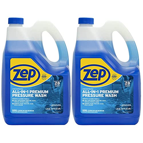 Zep All-In-1 Pressure Wash Cleaner - 160 ounce (Pack of 2) ZUPPWC160 - Concentrated Pro Formula