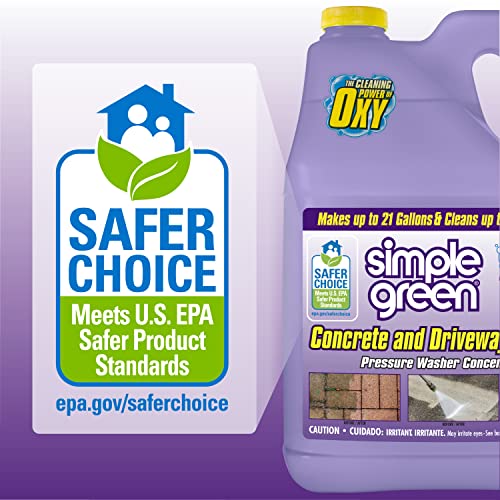 Simple Green Oxy Solve Concrete and Driveway Pressure Washer Cleaner, Purple, Unscented, 128 Fl.Oz