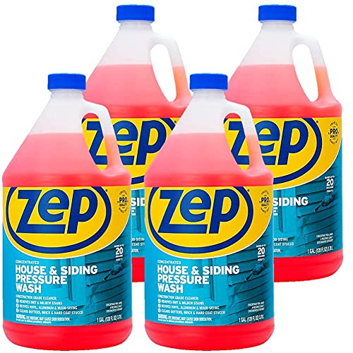 Zep House and Siding Pressure Wash Cleaner - 1 Gallon (Case of 4) ZUVWS128 - Construction Grade Concentrate