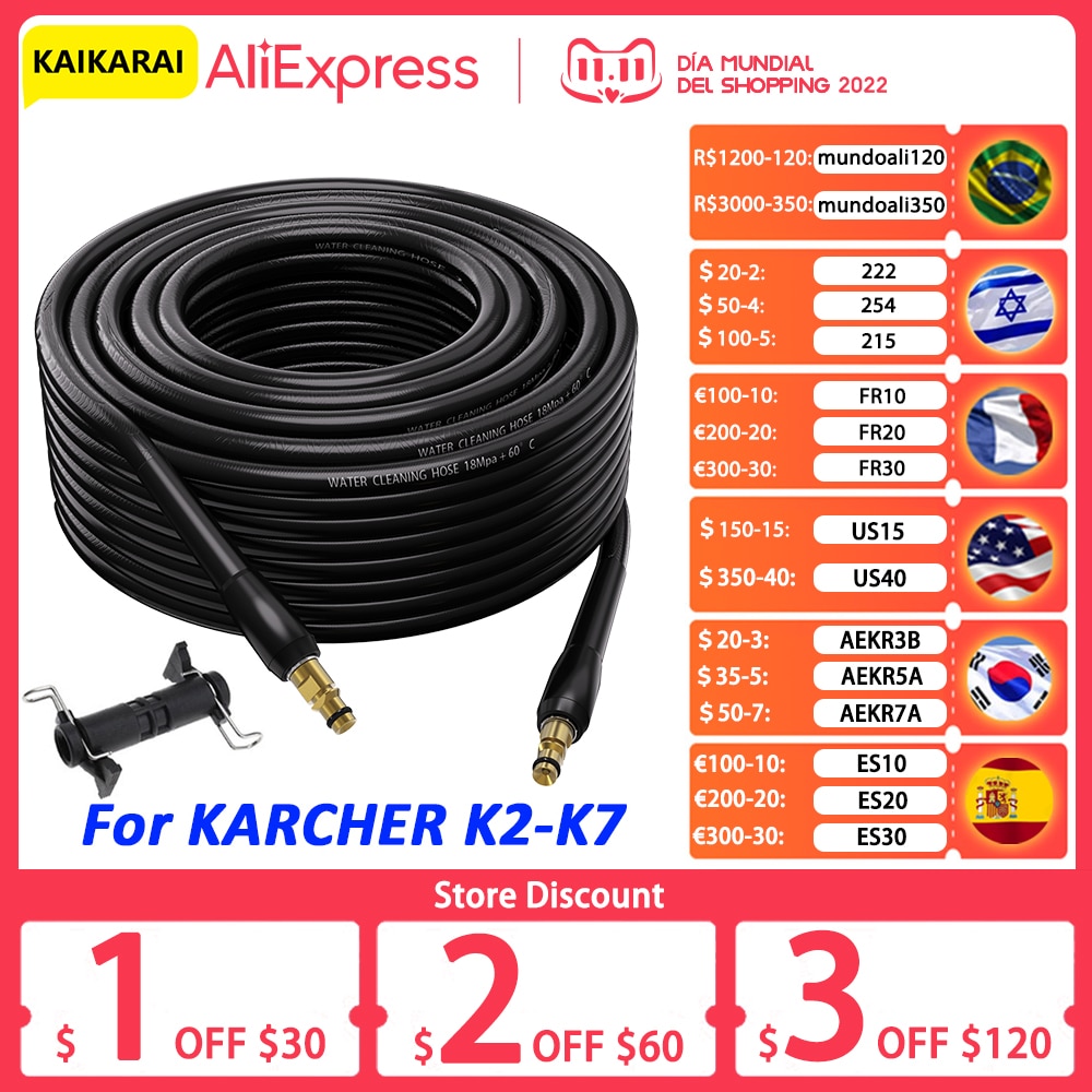 High Pressure Washer Hose Pipe Cord Car Washer Water Cleaning Extension Hose Gun Quick Connect for Karcher K5 K2 K3 K4 K7