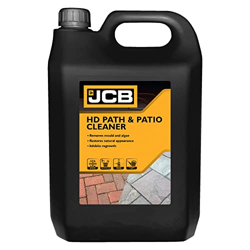 JCB - 2.5L Heavy Duty Patio Cleaner - Path Cleaner Concentrate - Mould Remover, Lichen Remover, Algae Remover - Pressure Washer Detergent - Lichen Control