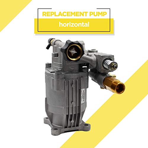 WASPPER ✦ Horizontal Replacement pump 3000 PSI 200 bar & 6.5 HP Pressure Washer Replacement Pump ✦ Aluminum Head, Model PA000-PW28/2.5
