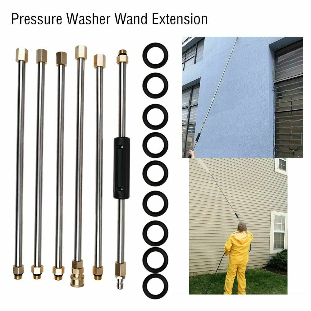 Pressure Washer Extension Wand Power Lance Gun Attachment 90" 4000 PSI 6 Pcs Replacement Wand Set