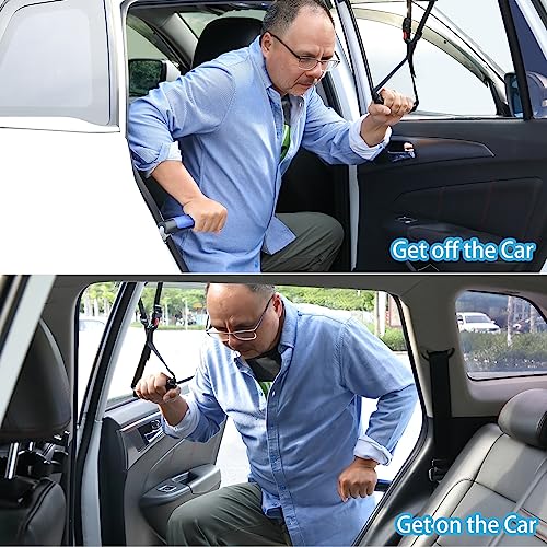 Sotvacmit 3-in-1 Mobility Independence Kit: Portable Standing Aid, Car Grab Handle & Auto Cane, Suitable for The Elderly and People with Reduced