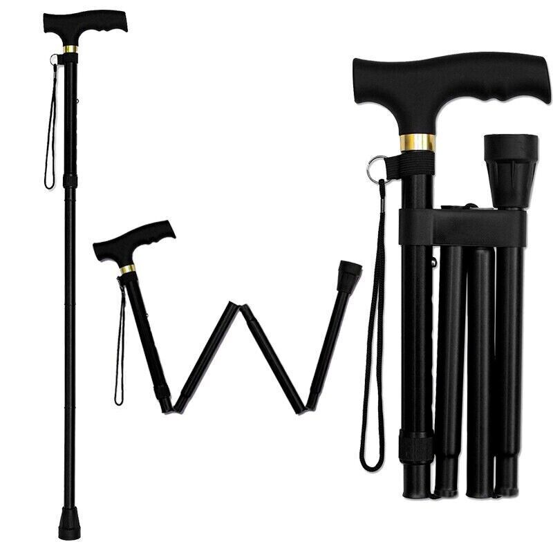 Cane Walking Stick Adjustable Folding walking Aluminum Collapsible Travel Hiking