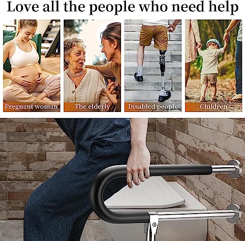 Botabay Handicap Grab Bars Rails 29.5 Inch Toilet Handrails Bathroom Safety Bar Stainless Steel Hand Support Rail for Seniors Elderly Disabled Mounted Bath Grips