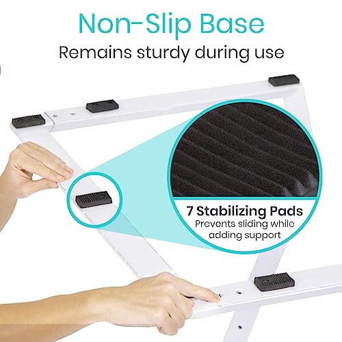 Vive Toilet Safety Rail - Stand Alone Handicap Grab Bar - Disability aid for Seniors - Seat Riser with Handles - Medical Bathroom Assist - Padded Armrest - Safety Frame for Elderly - Standing Support