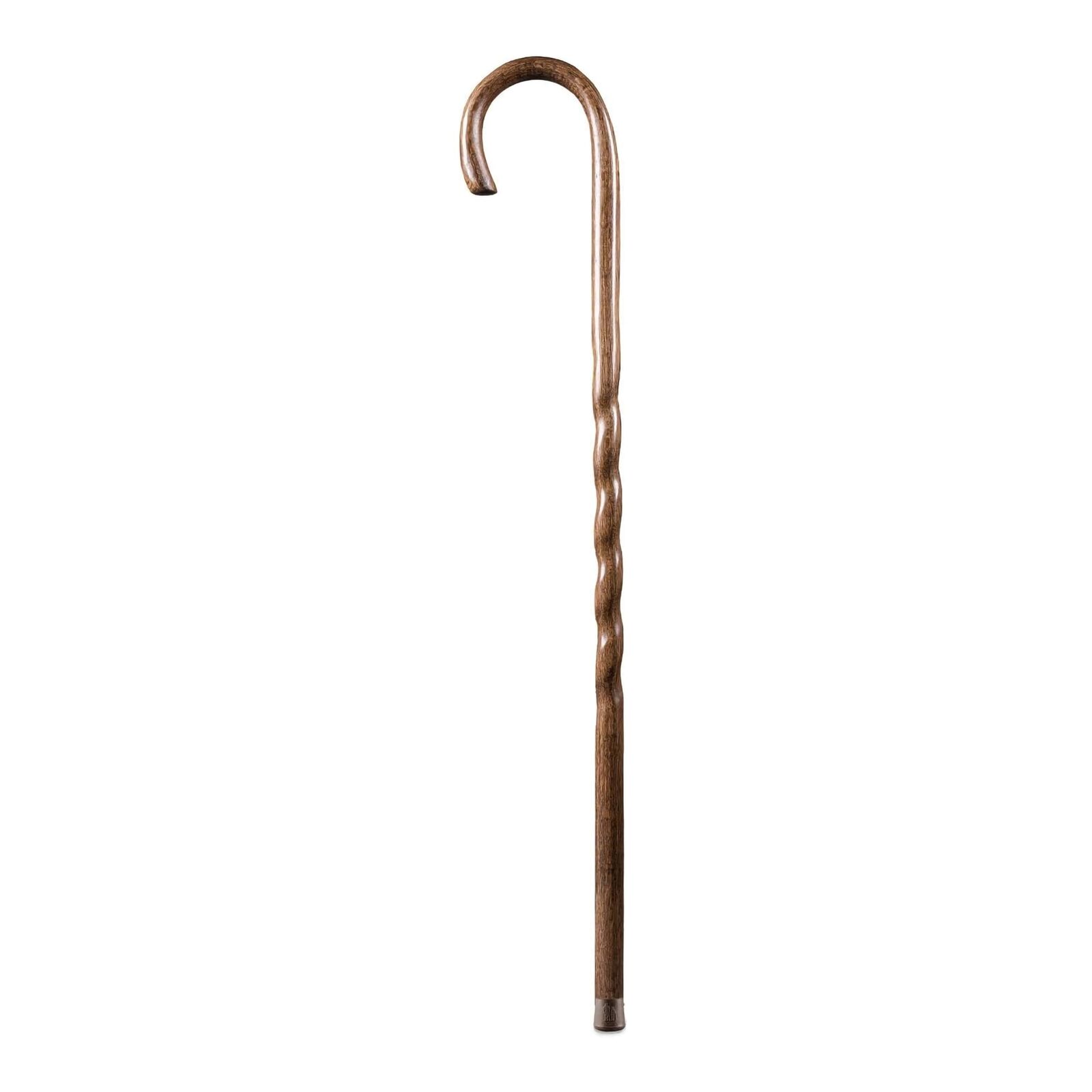Brazos Twisted Brown Oak Wood Round Handle Cane 37 Inch Height